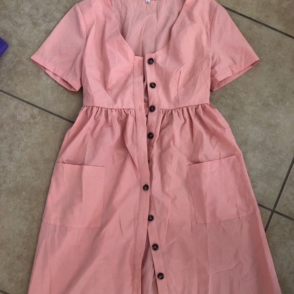 Wren and Ivory Light pink button up dress - Picture 1 of 2